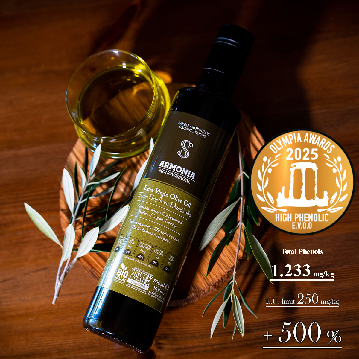 Armonia - Monovarietal Organic Extra Virgin Olive Oil