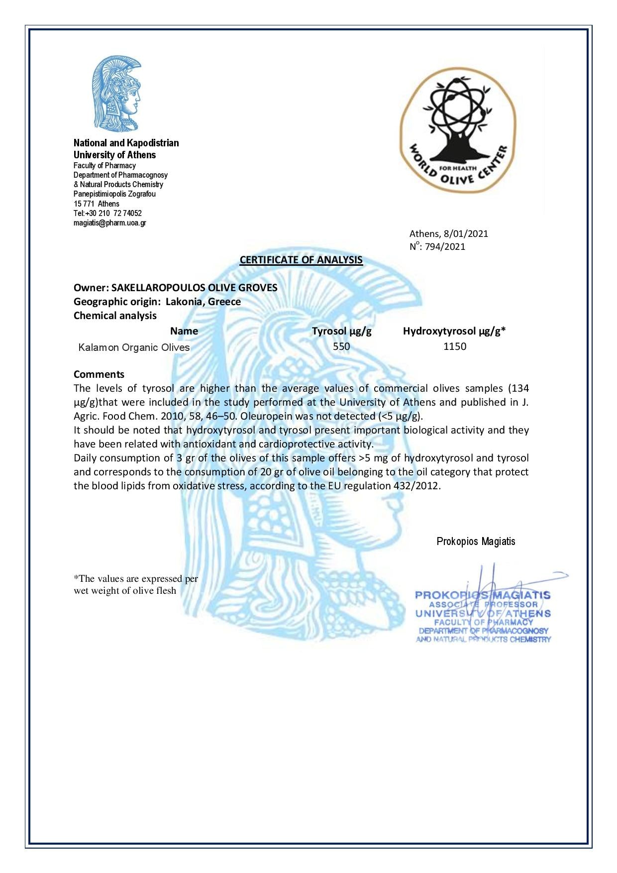 Kalamon Organic Olives